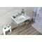 Kingston Brass 30 Carrara Marble Console Sink with Brass Legs, Marble WhitePolished Nickel LMS3022M8SQ6 - alternate 6